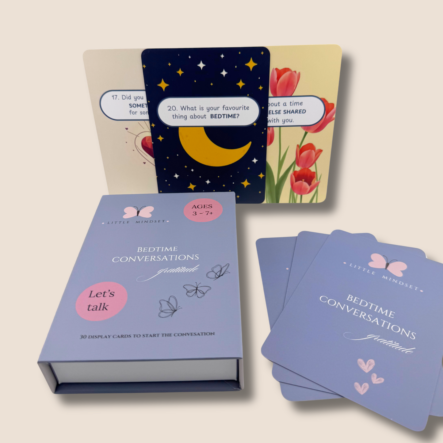 Little Mindset - Bedtime Conversations & Gratitude Flashcards