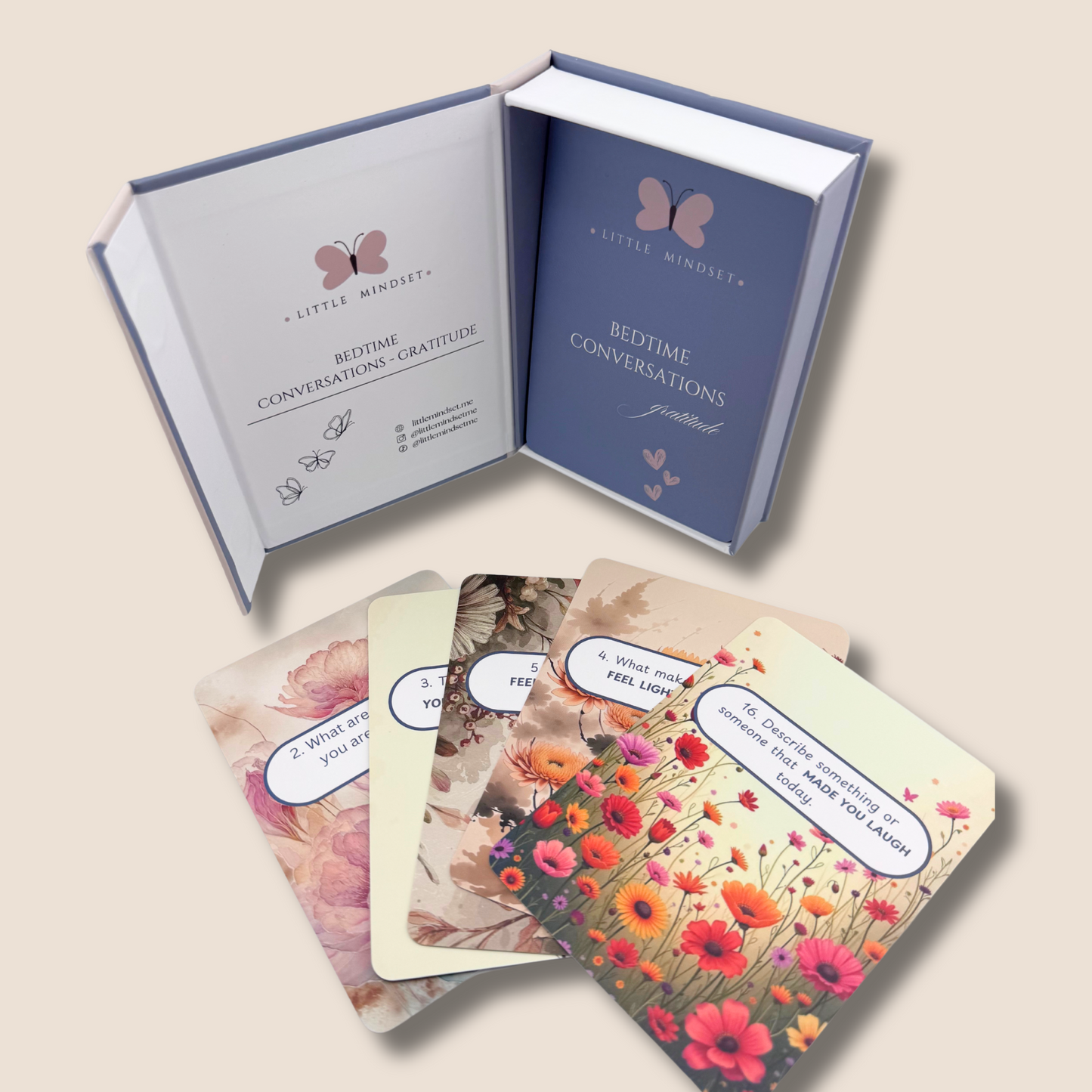 Little Mindset - Bedtime Conversations & Gratitude Flashcards