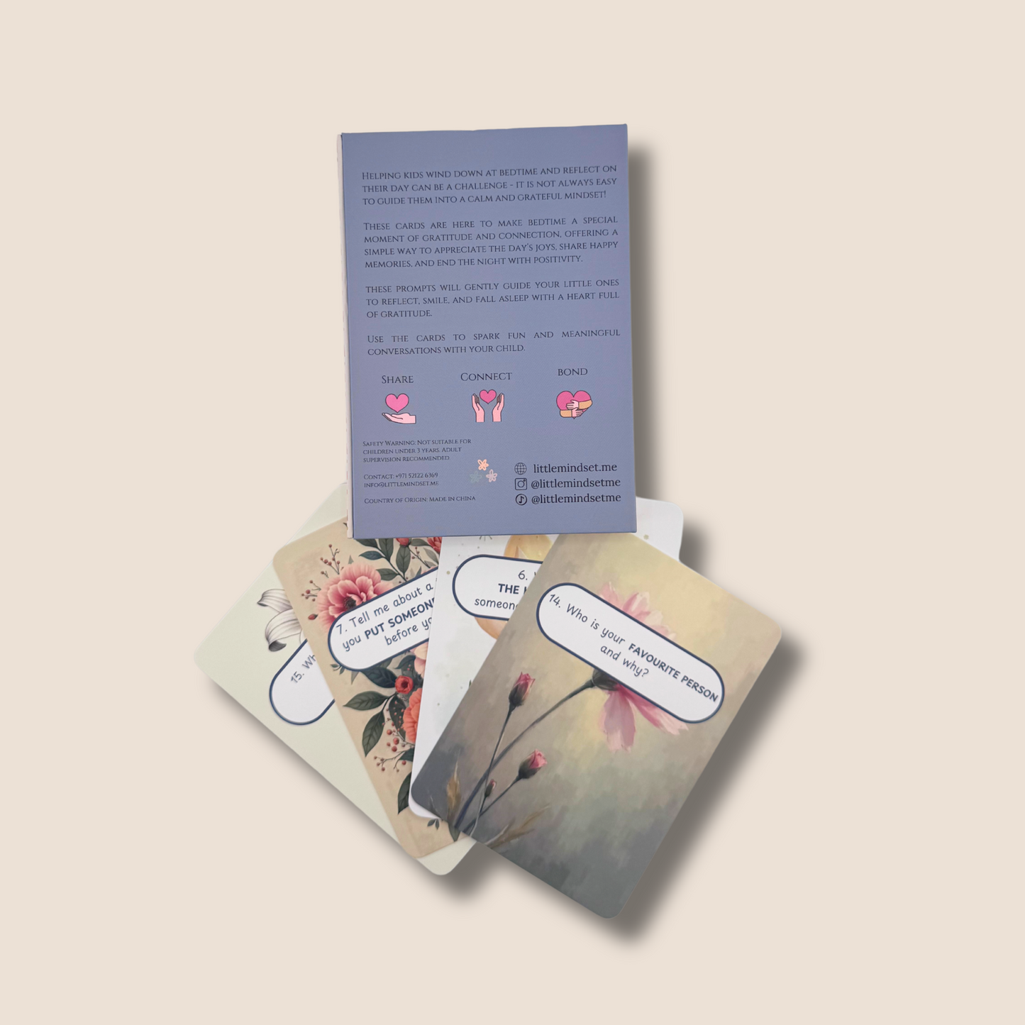 Little Mindset - Bedtime Conversations & Gratitude Flashcards